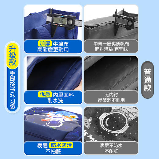 猫太子学生手提袋拎书袋文件袋帆布美术补习班补课三层大容量男女生 商品图3