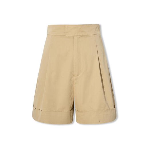 【商场同款】麦檬夏翻折脚口宽边高腰短裤5C6250962 商品图4