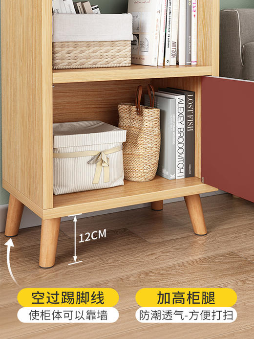 【收纳柜】-书架置物架落地靠墙客厅收纳架子多层卧室储物柜 商品图3