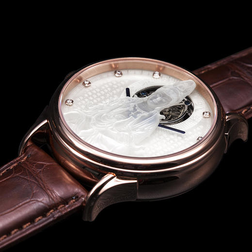 MEMORIGIN万希泉雕刻系列观音腕表陀飞轮机械表男女情侣刻字手表 商品图3
