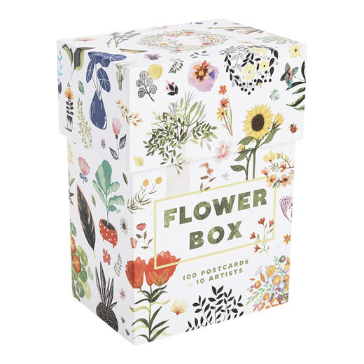 花盒:10位艺术家的100张明信片 英文原版 Flower Box  植物手绘 创意产品 英文版 进口英语书籍 商品图0