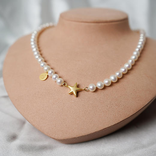 美裕 【星辰大海】淡水珍珠花样链105647+手链105649 5.5-6.5mm白 商品图3