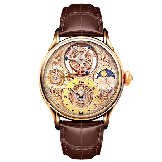 MEMORIGIN万希泉星空传奇系列男士陀飞轮腕表真皮镂空机械男手表 商品图2