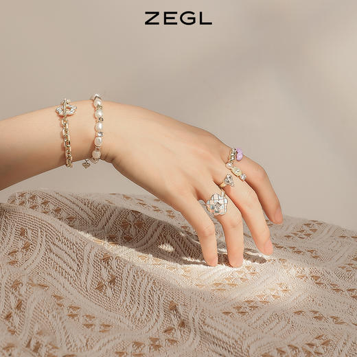 ZEGL设计师闺蜜系列淡水珍珠棋盘格手链女生ins小众设计夏季手饰 商品图3