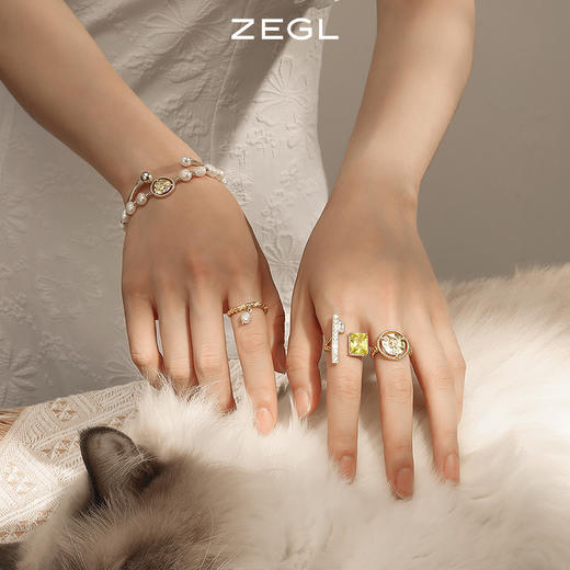 ZEGL设计师闺蜜系列法式复古戒指女设计小众ins潮装饰开口食指戒 商品图5