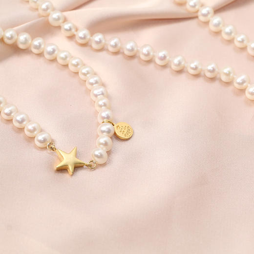 美裕 【星辰大海】淡水珍珠花样链105647+手链105649 5.5-6.5mm白 商品图2