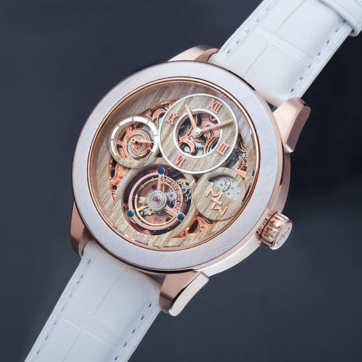 MEMORIGIN万希泉MTW陀飞轮腕表镂空男机械表女款时尚经典真皮手表 商品图1