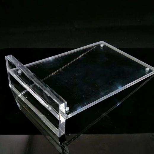 T型竖版亚克力强磁台签10×15cm台卡立牌双面高清透明桌牌有机玻璃展示牌支付指示台牌1个 商品图2
