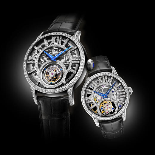 MEMORIGIN万希泉纯钻尊贵系列陀飞轮真皮腕表情侣钻石表机械手表 商品图1