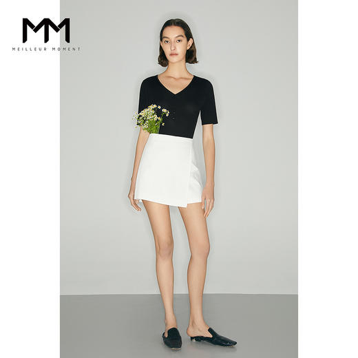 【商场同款】麦檬夏拼接不规则下摆休闲短裤5C6151401 商品图1