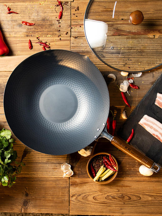 神田 日本窒化铁锅 进口老式家用炒锅煤气灶通用无涂层炒菜锅子 商品图4