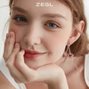 ZEGL设计师樱桃系列粉红色爱心耳环女夏季耳钉925银针不对称耳饰 商品缩略图1