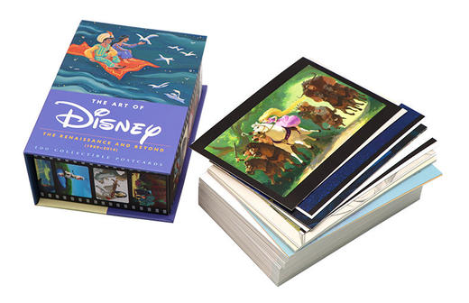 迪士尼经典动画明信片100张礼盒装 英文原版 The Art of Disney Postcards 复兴时期 艺术风格文创周边 英文版进口原版英语书籍 商品图2