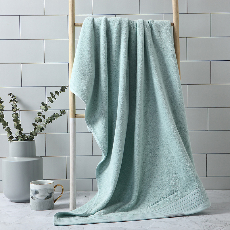 新疆长绒棉浴巾家用纯棉吸水速干夏季全棉大毛巾纯色酒店成人男女