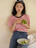 HeyDress法式条纹短袖t恤女夏季新款圆领海魂衫百搭针织半袖上衣 商品缩略图2