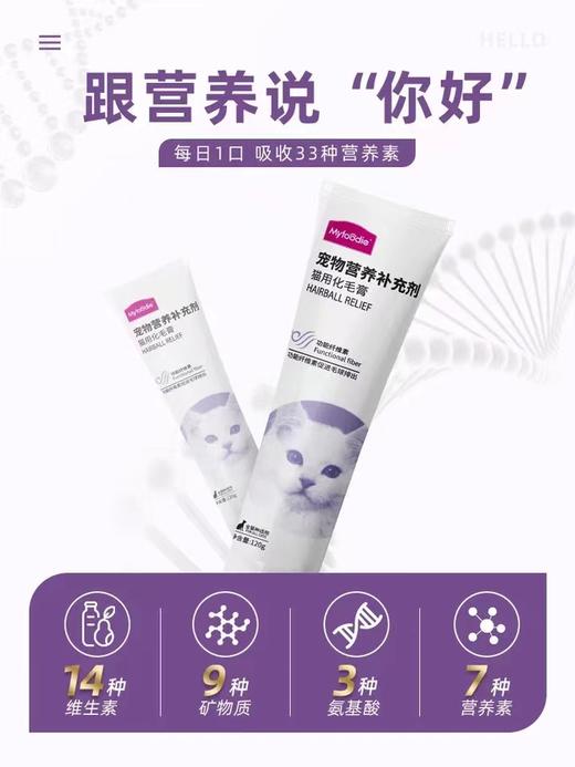 麦富迪成猫化毛膏幼猫营养膏猫咪化毛膏吐毛膏猫专用英短蓝猫120g 商品图1