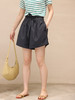 HeyDress宽松短裤女夏季新款高腰系带设计休闲中裤阔腿五分裤子 商品缩略图0