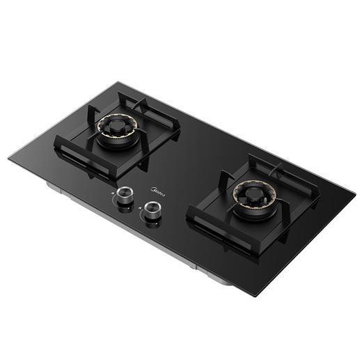 美的(Midea)（509534
） 燃气灶 嵌入式 灶具 钢化玻璃 燃气灶双灶家用5.0KW大火力黑晶宽面板台嵌两用双灶 JZT-Q67 商品图1
