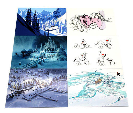 冰雪奇缘明信片 英文原版 Disney Frozen Postcard Box 概念艺术设定 迪斯尼 冰雪女王 冰雪奇缘 艾莎 安娜 英文版进口英语书籍 商品图2