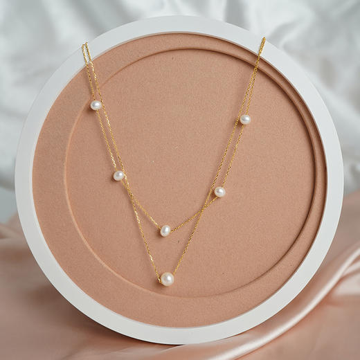 美裕 【双向奔赴】银925淡水珍珠吊珠链 6-6.5mm白 105636 商品图3