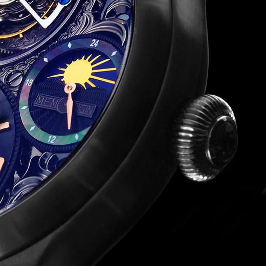 MEMORIGIN万希泉星空传奇系列男士陀飞轮腕表真皮镂空机械男手表 商品图4