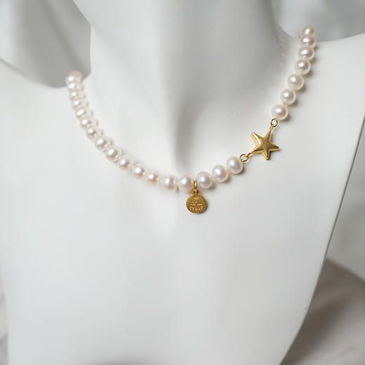 美裕 【星辰大海】淡水珍珠花样链105647+手链105649 5.5-6.5mm白 商品图4
