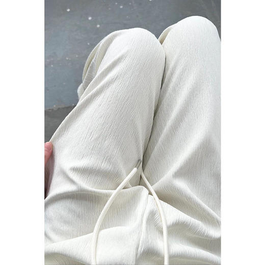 RDFS288新款时尚气质休闲宽松高腰垂感褶皱直筒阔腿裤 商品图4