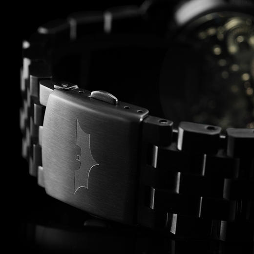 MEMORIGIN万希泉蝙蝠侠男士真皮腕表镂空陀飞轮手表时尚男机械表 商品图4