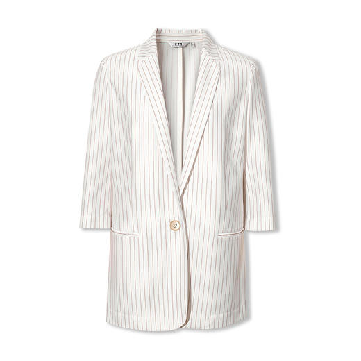 【商场同款】麦檬夏条纹撞色一粒扣西装5C4210971Q 商品图4