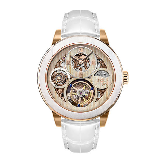 MEMORIGIN万希泉MTW陀飞轮腕表镂空男机械表女款时尚经典真皮手表 商品图0