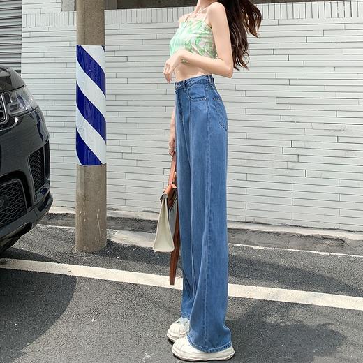 【HEY+JEANS】真正的凉感裤 天丝冰感 超柔软 超薄 阔腿牛仔裤 哈伦裤 商品图1