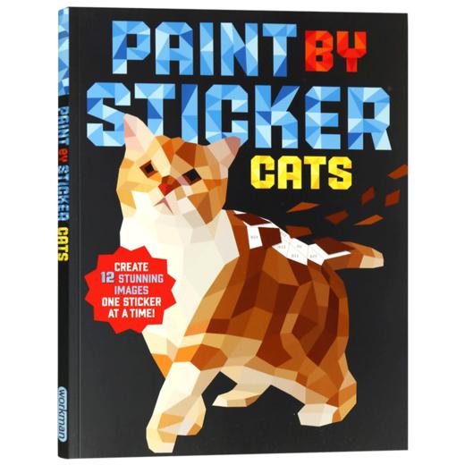 贴图画册 猫 英文原版 Paint by Sticker Cats 猫科动物插图 英文版进口原版英语书籍 商品图3