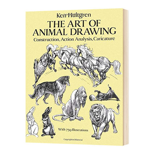 动物绘画的艺术 结构 动作分析及漫画手法 英文原版 The Art of Animal Drawing 英文版进口原版英语书籍 商品图0