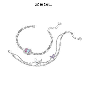 ZEGL设计师闺蜜系列双层蝴蝶手链女夏ins小众设计2022年新款手饰