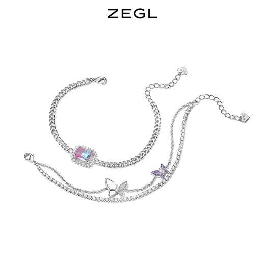 ZEGL设计师闺蜜系列双层蝴蝶手链女夏ins小众设计2022年新款手饰 商品图0