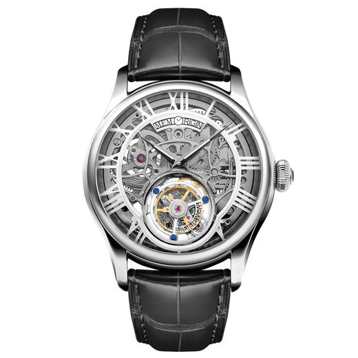 MEMORIGIN万希泉吉祥系列陀飞轮腕表情侣款刻字机械男女真皮手表 商品图2