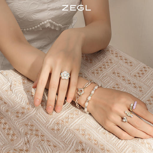 ZEGL设计师闺蜜系列淡水珍珠棋盘格手链女生ins小众设计夏季手饰 商品图6