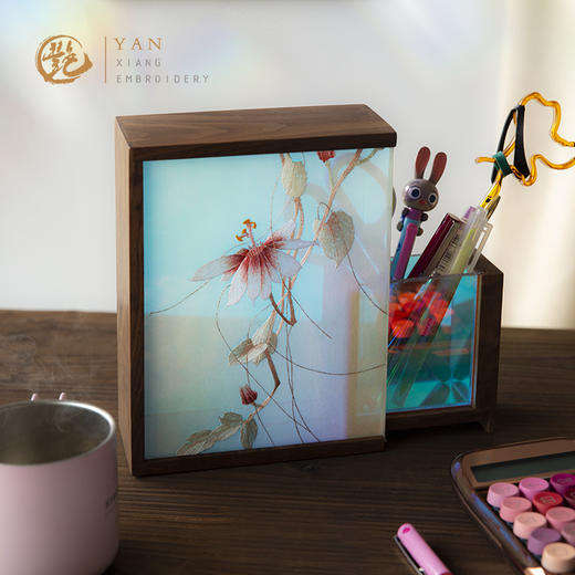 艷 湘绣 多功能香薰 化妆刷收纳 笔筒 商品图4