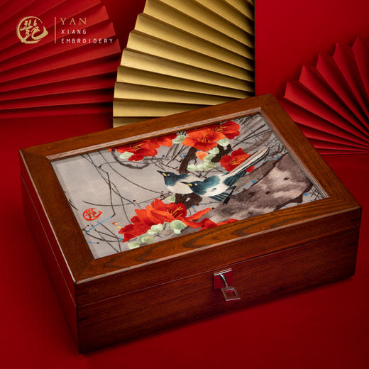 艷 湘绣  老榆木首饰盒/珠宝盒 商品图1