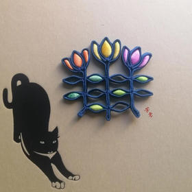 浮世小花盘扣胸针○芳意旗袍