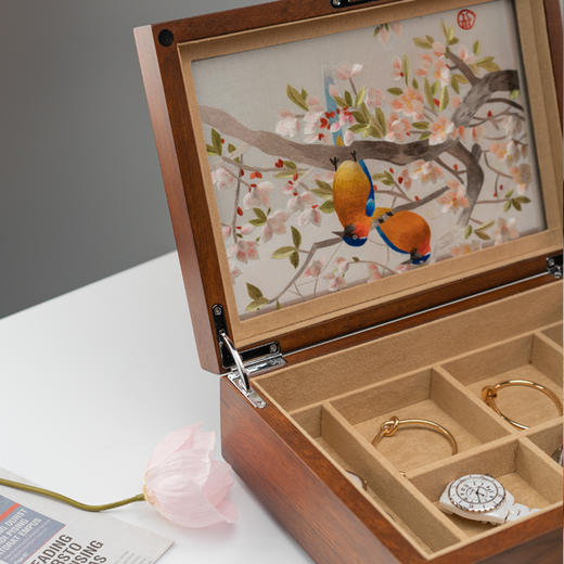 艷 湘绣  老榆木首饰盒/珠宝盒 商品图3