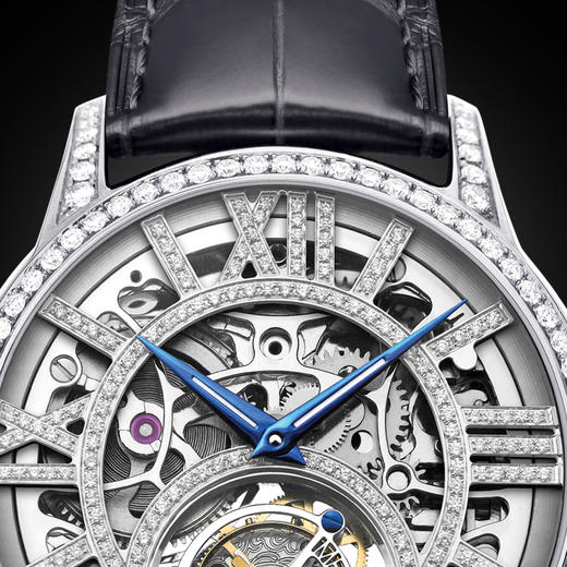 MEMORIGIN万希泉纯钻尊贵系列陀飞轮真皮腕表情侣钻石表机械手表 商品图3