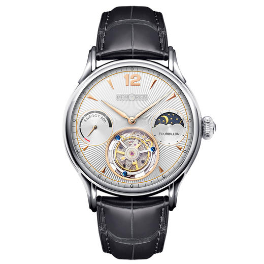 MEMORIGIN万希泉永恒系列陀飞轮腕表男士手动机械表男表真皮手表 商品图2
