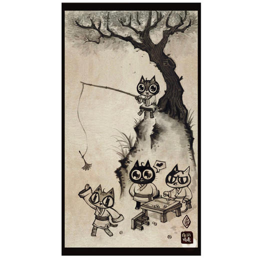 泡面猫「国风系列-下象棋」 商品图0