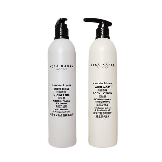 【清仓好价】ACCA KAPPA 白苔沐浴露 300ml/白苔香味润肤露300ml 商品图1