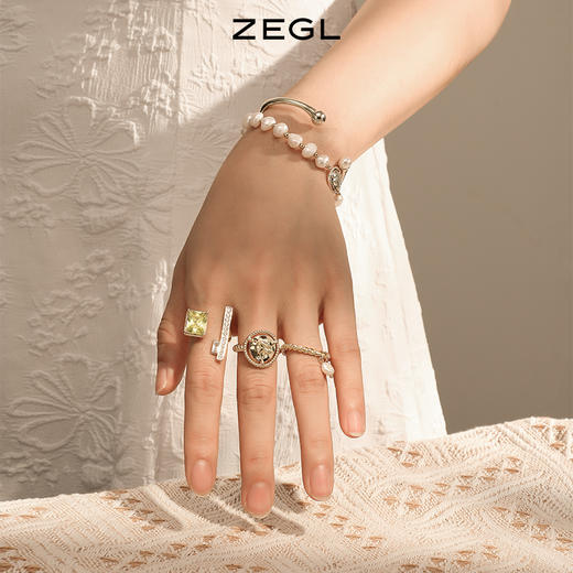 ZEGL设计师闺蜜系列法式复古戒指女设计小众ins潮装饰开口食指戒 商品图3