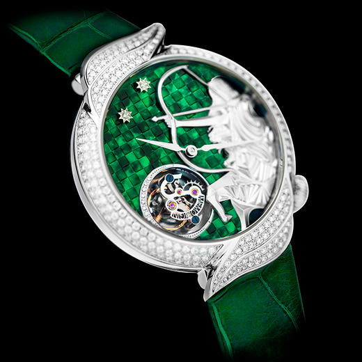 MEMORIGIN万希泉12星座系列射手座陀飞轮钻石腕表机械表镂空手表 商品图2