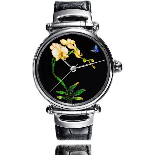 KONCISE孔氏珐琅 蝴蝶兰心-兰蕊幽香 掐丝珐琅腕表 商品图0