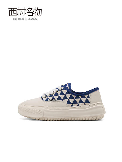 西村名物夏季薄款帆布鞋女小香风百搭棋盘格溶解鞋休闲板鞋11301 商品图2
