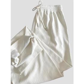 RDFS288新款时尚气质休闲宽松高腰垂感褶皱直筒阔腿裤